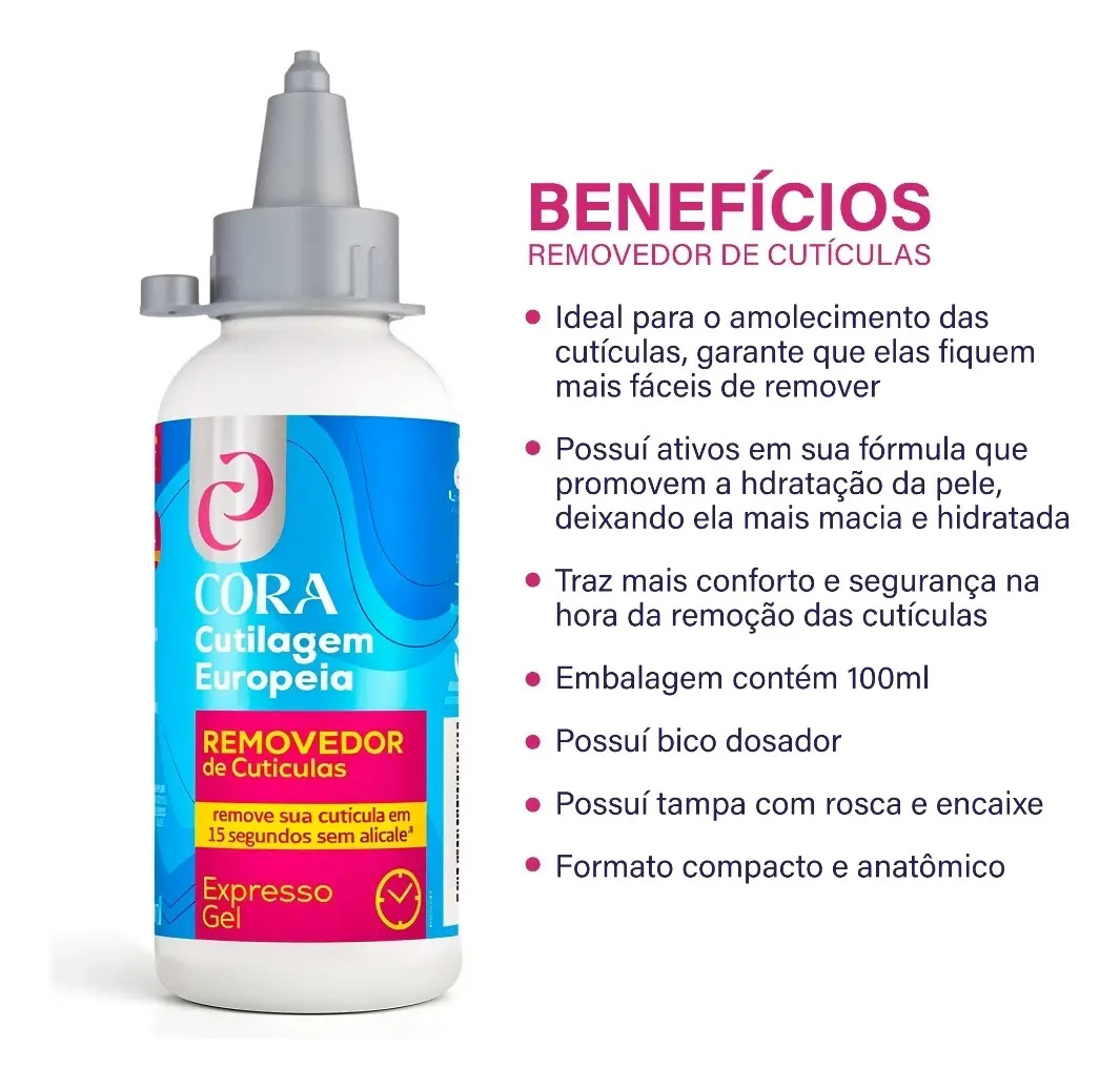 Cora Cutilagem Europeia Manicure Remove Cuticula Sem Alicate — miniatura 6