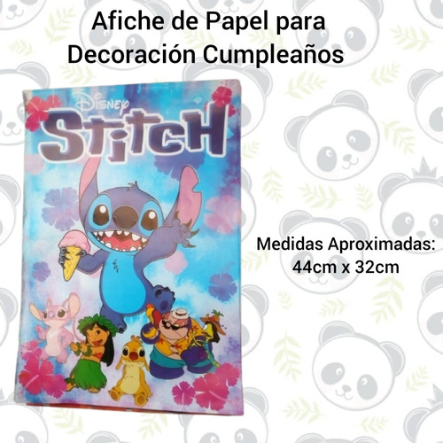 Afiche De Papel Para Piñata Cumpleaños Precio Por 2 Stitch 