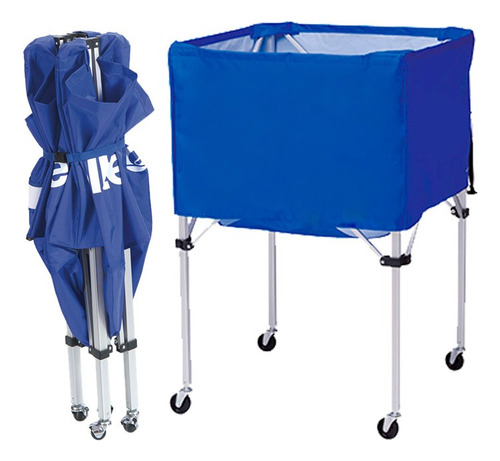 Carrito Porta Balones Plegable Barco Leds Inoxidable Azul