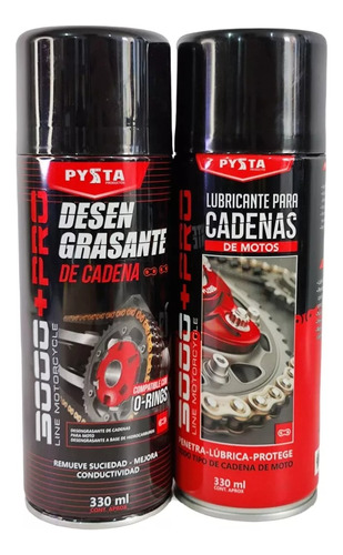 Combo Aceite Lubricante Cadenas Motos Desengranaste 330 Ml