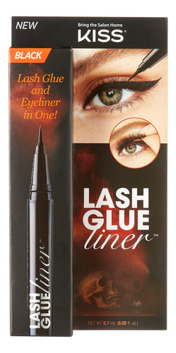 Kiss Halloween Lash Glueliner, Adhesivo De Pestaas 2 En 1 Y