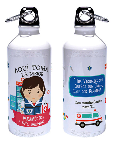 Caramañola Mejor Paramedica 600ml Botella Aluminio Botilito