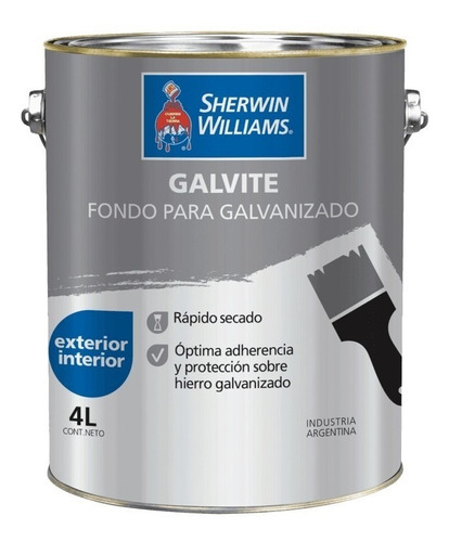 Galvite Base Para Galvanizado Sherwin Williams  X 4 Lts