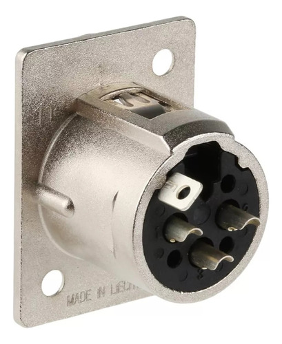Plug Conector Xlr Canon Femea Painel 3 Pinos Nc3fp-1 Neutrik