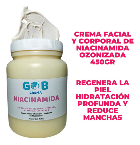 Crema De Niacinamida Ozonizada - Gob - 450 G Fragancia Neutra