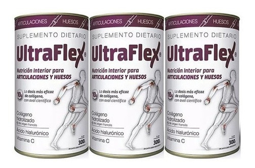 Imagen 1 de 5 de Ultraflex Colageno Hidrolizado Huesos Articulaciones X3 Unid