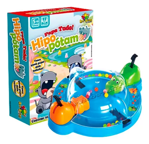 Jogo Infantil De Mesa Papa Bolinhas Hipopótamo 18 Cm - Compre