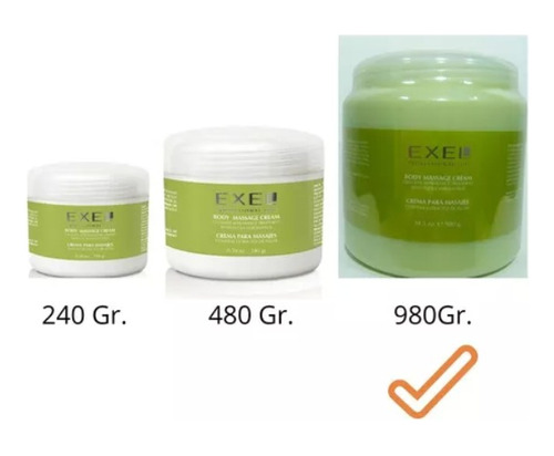 Exel Crema Para Masajes Con Extracto De Algas 980g 500