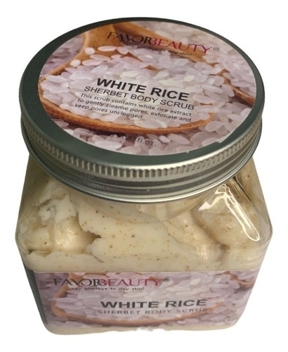 6 Pzas Exfoliante Corporal Hidratante Arroz Blanco 350 Ml
