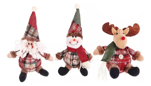 F 3 Muñeco Navideños Adornos Colgantes Arbol Navidad