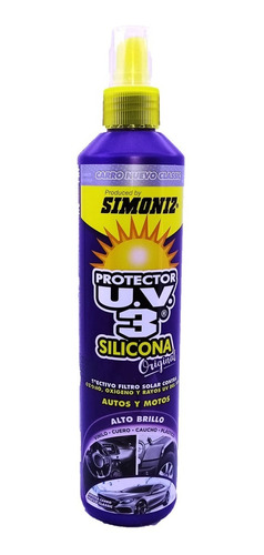 Silicona Protector Uv 3 Simoniz 300 Ml Varios Aromas