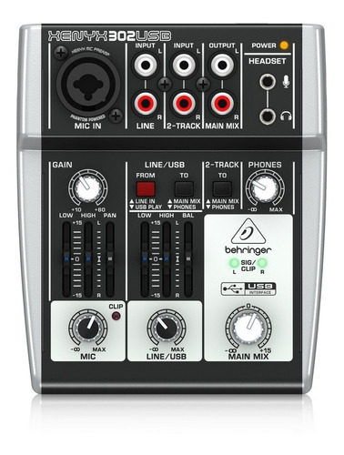 Mixer Behringer 302usb Preamp Xenyx 5 Entradas Usb