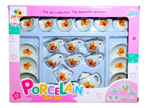 Juego Infantil De Te De Porcelana Completo Color Blanco