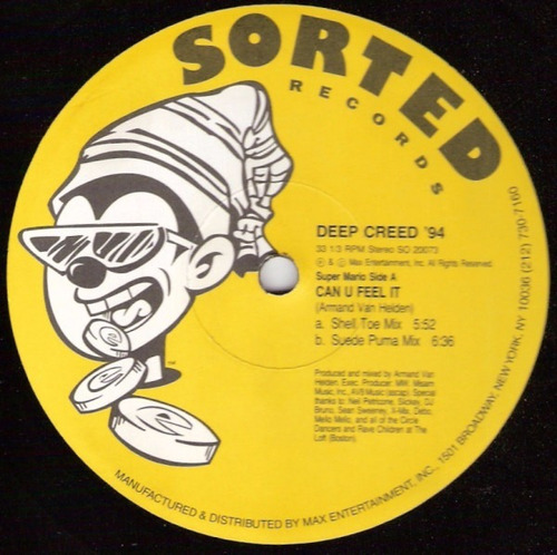 Deep Creed '94 Can U Feel It Vinilo 12' Maxi Us House Tribal