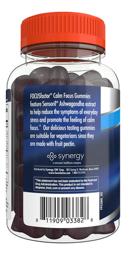 Focus Factor Mejora Concentración Y Reduce El Estres 60 Pzas Sabor Fresa
