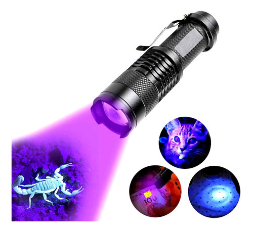 Lanterna De Led Potente Luz Negra Ultravioleta Uv Escorpião