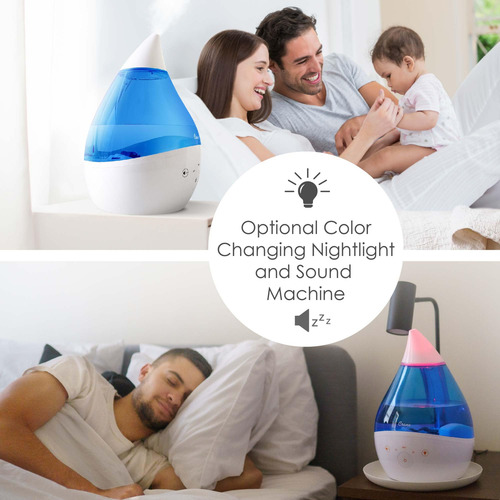 Humidificador Ultrasónico 4 En 1 Para Recámara Y Oficina