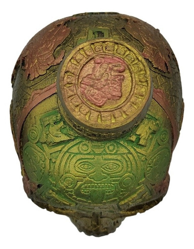 Licorera En Forma De Cráneo Azteca 325ml Dorado Dorado