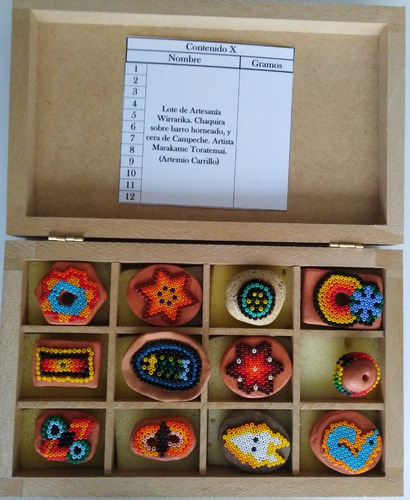Artesanía Huichol Colección En Barro Y Chaquira Wirrarika