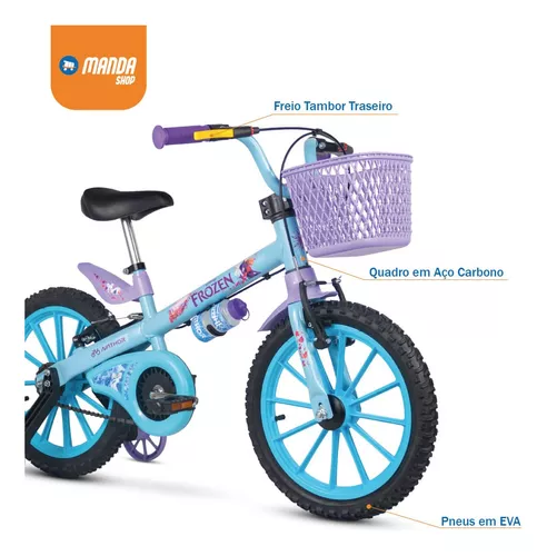Bicicleta Infantil Para Meninas De Até 7 Anos Com Rodinhas Tamanho Do  Quadro Crianças De 3 A 7 Anos Cor Azul-claro