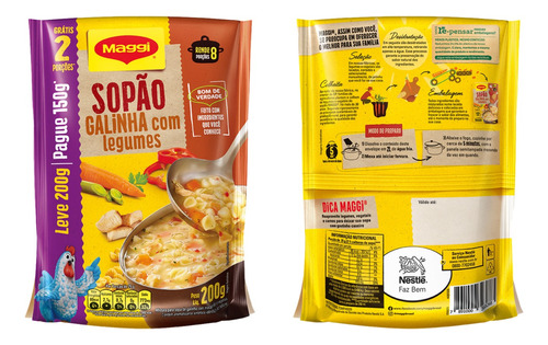 Sopa instantânea Maggi sopão frango com legumes em sachê 200 g