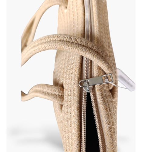 Bolso Cartera De Verano Tela De Algodón Tejida A Mano Beige