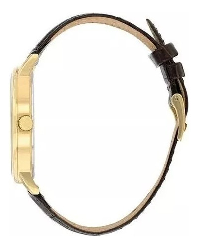Citizen Gold Leather Quartz Bi5072-01a