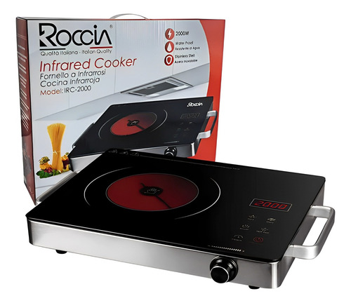 Cocina Electrica Infrarroja De 1 Hornilla Roja