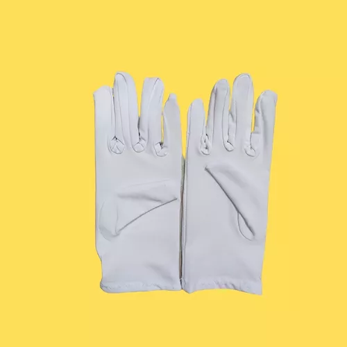 Guantes Blancos Talle Único Elastizados Mago Sonic Disfraz