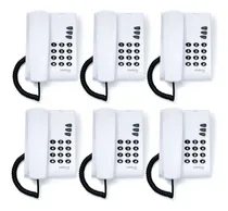 Comprar Kit 6 Telefones C\u002F Fio Mesa Ou Parede Pleno Branco Intelbras