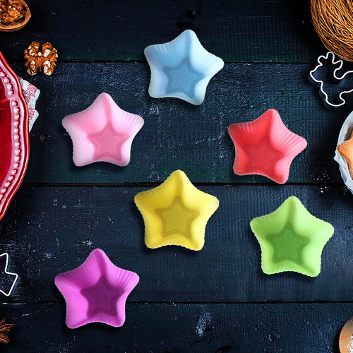Magdalenas Con Forma De Estrella De Cinco Puntas, 5 Cm, Para