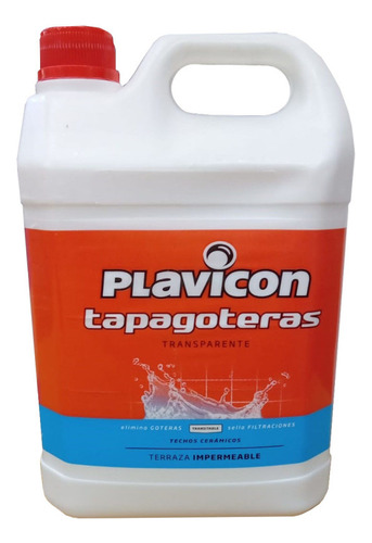 Plavicon Tapagoteras Transparente Impermeable 5lt