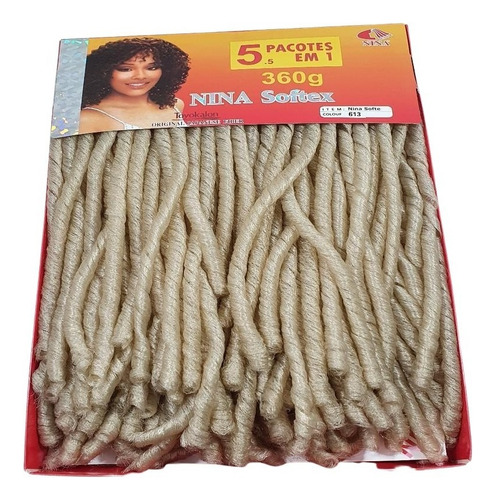 Cabelo Nina Soft Dread Fibra Sintética 360g Crochet Braid