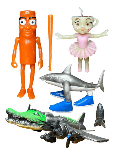 Tralalero Tralala Maqueta Set 4 Figuras Con Luz Articuladas