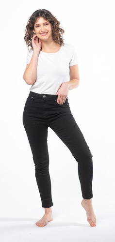 Jean Chupin Al Cuerpo Tiro Alto Color Negro Mujer - Mizu