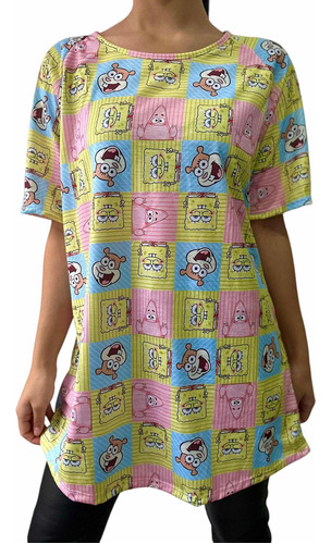 Remeron Animado Bob Esponja Amigos Talle Oversize