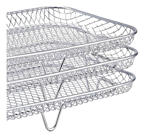 . Accesorios For Freidora De Aire En Rack Apilable De Tres