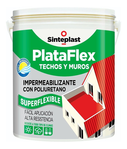 Plataflex Membrana Líquida Con Poliuretano Sinteplast 4 Kg