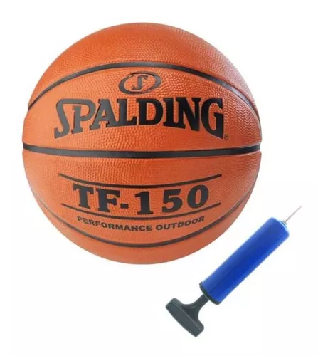 Kit C Bola Basquete Spalding Tf150 + Brinde 1 Bomba De Ar