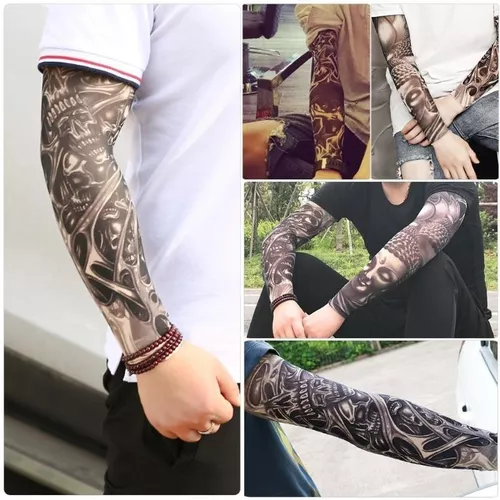 Juego De 3 Pares De Manga Tatuada Tatuaje Tattoo Unisex R4