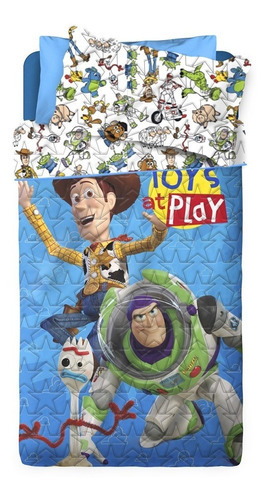 Cubrecama 1½ Plaza Infantil Disney Piñata Verano Mundomanias Color Toy Story - B