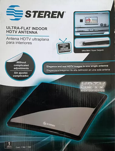 Antena HDTV Steren Ultra Plana para Interiores modelo ANT-9040
