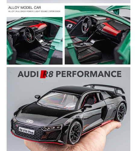 Colección De Modelos De Autos Deportivos Audi R8 Metal Tiny