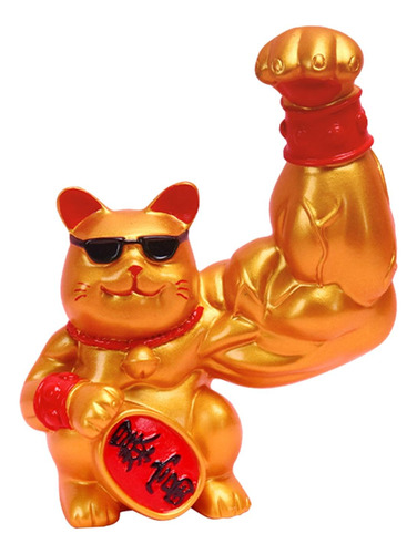 Figura De Gato Afortunado Con Forma De Brazo Musculoso, Feng