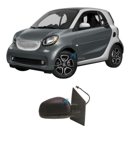 Espejo Electrico Smart Fortwo 2017 2018 2019 2 Puertas Izq.