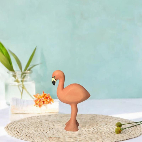 Estatua Del Modelo De Flamingo De Resina 3.1x1.1x4.3