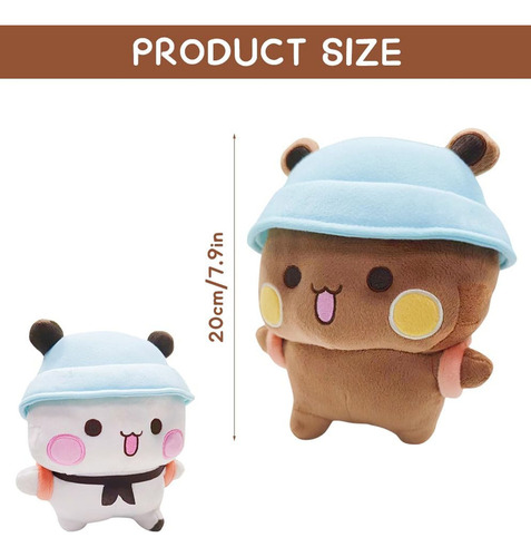 Ursinho De Pelúcia Kawaii Panda Com Chaveiro