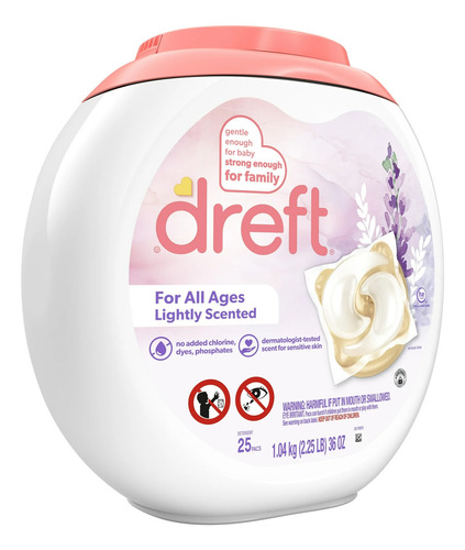 Dreft Lightly Scented He Compatible Laundry Detergent 36 Oz