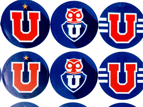 Universidad De Chile Stickers Adhesivos Pack 42 Unidades 