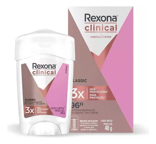 Rexona Clinical Classic 48g Mujer En Crema